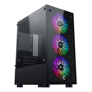 Thùng máy Case Xigmatek NYX 3F EN40313 | Đen, Kèm sẵn 3 Fan RGB