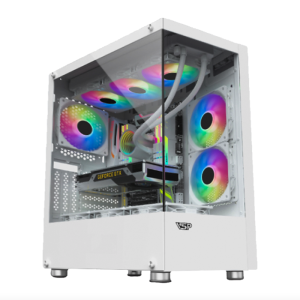 Thùng máy Case VSP Aquanaut AX4 | ATX, Trắng / Đen